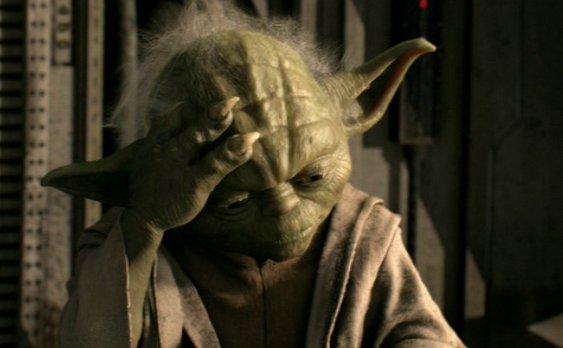 Plantilla de meme Yoda Facepalm