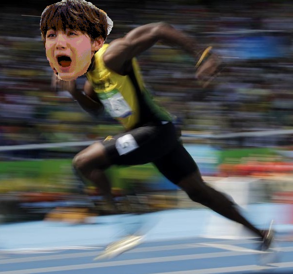 Plantilla de meme Yoongi Is The Next Usain Bolt