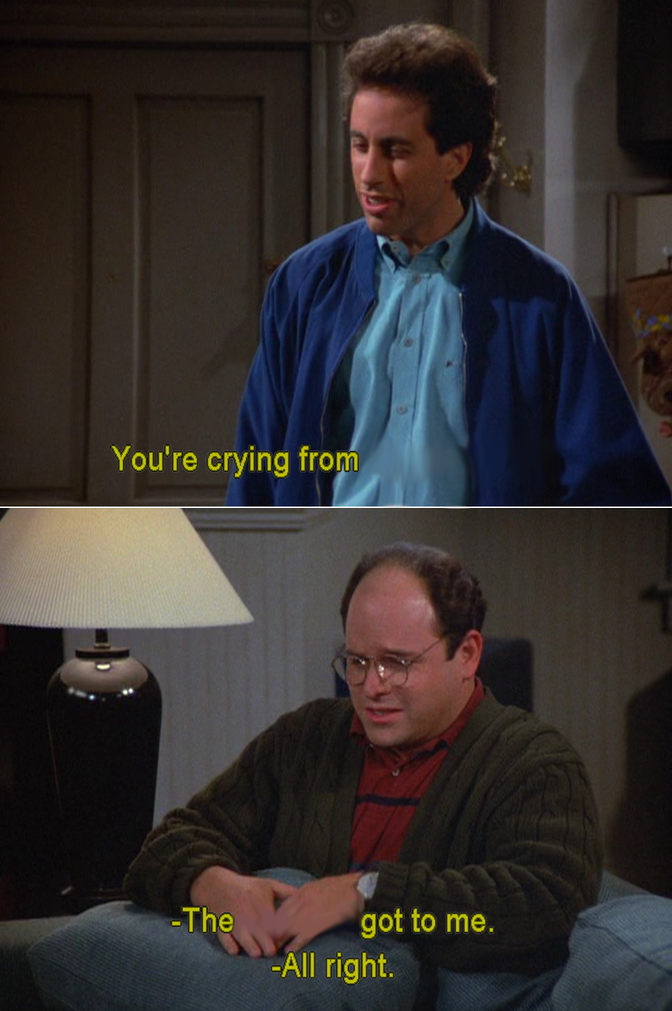 Plantilla de meme You're Crying From
