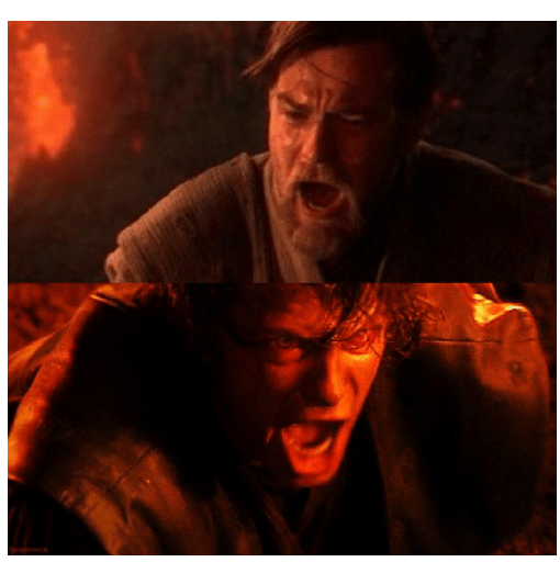 Plantilla de meme You were the Chosen one blank