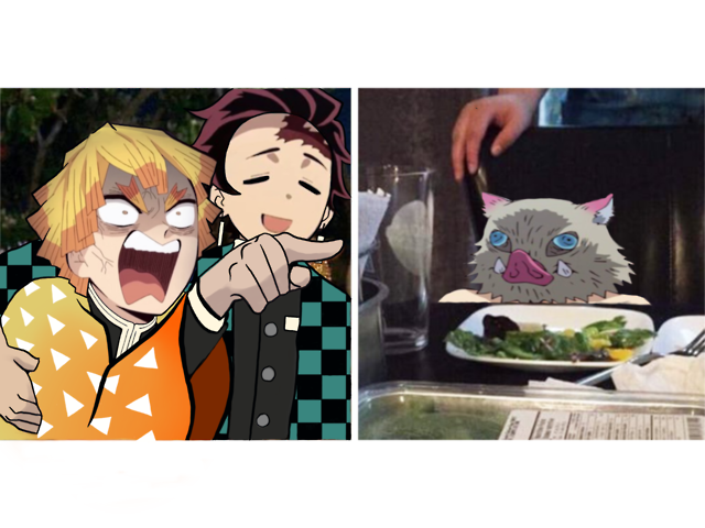 Template meme zenitsu yelling