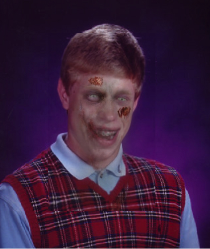 Plantilla de meme Zombie Bad Luck Brian